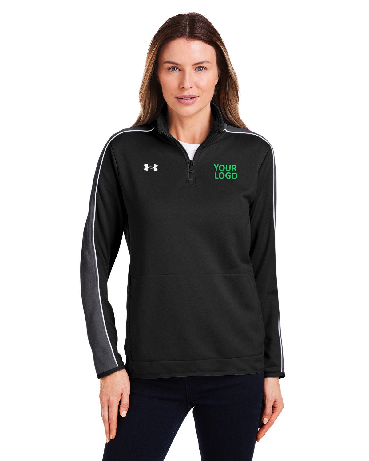 Under Armour Black 1383274 custom logo sweatshirts