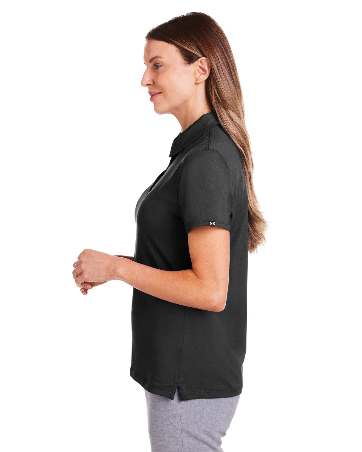 Under Armour Ladies Custom Recycled Polos, Black