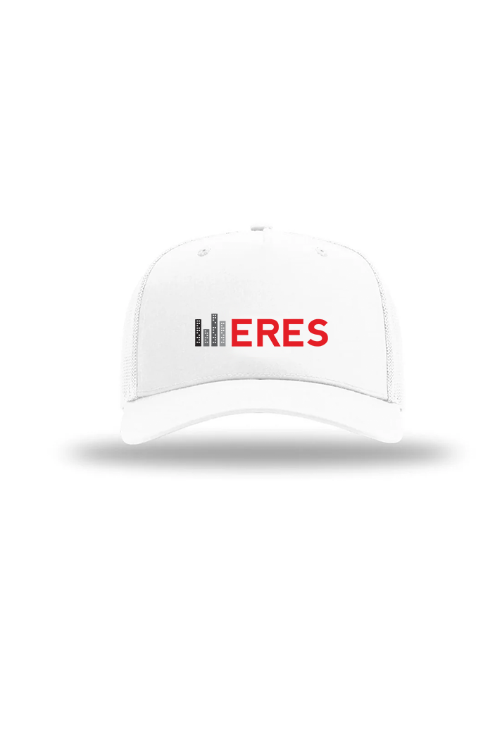 Richardson Five-Panel Champ Trucker, White [ERES]