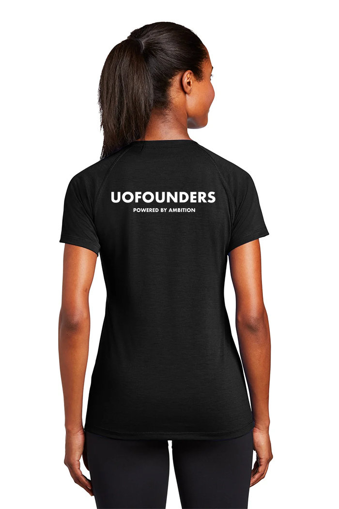 Sport-Tek Ladies Ultimate Performance V-Neck, Black [Oregon Founders Club]