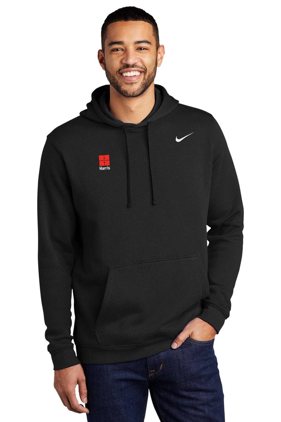 Nike Club Fleece  Hoodie, Black [Harris & Associates]