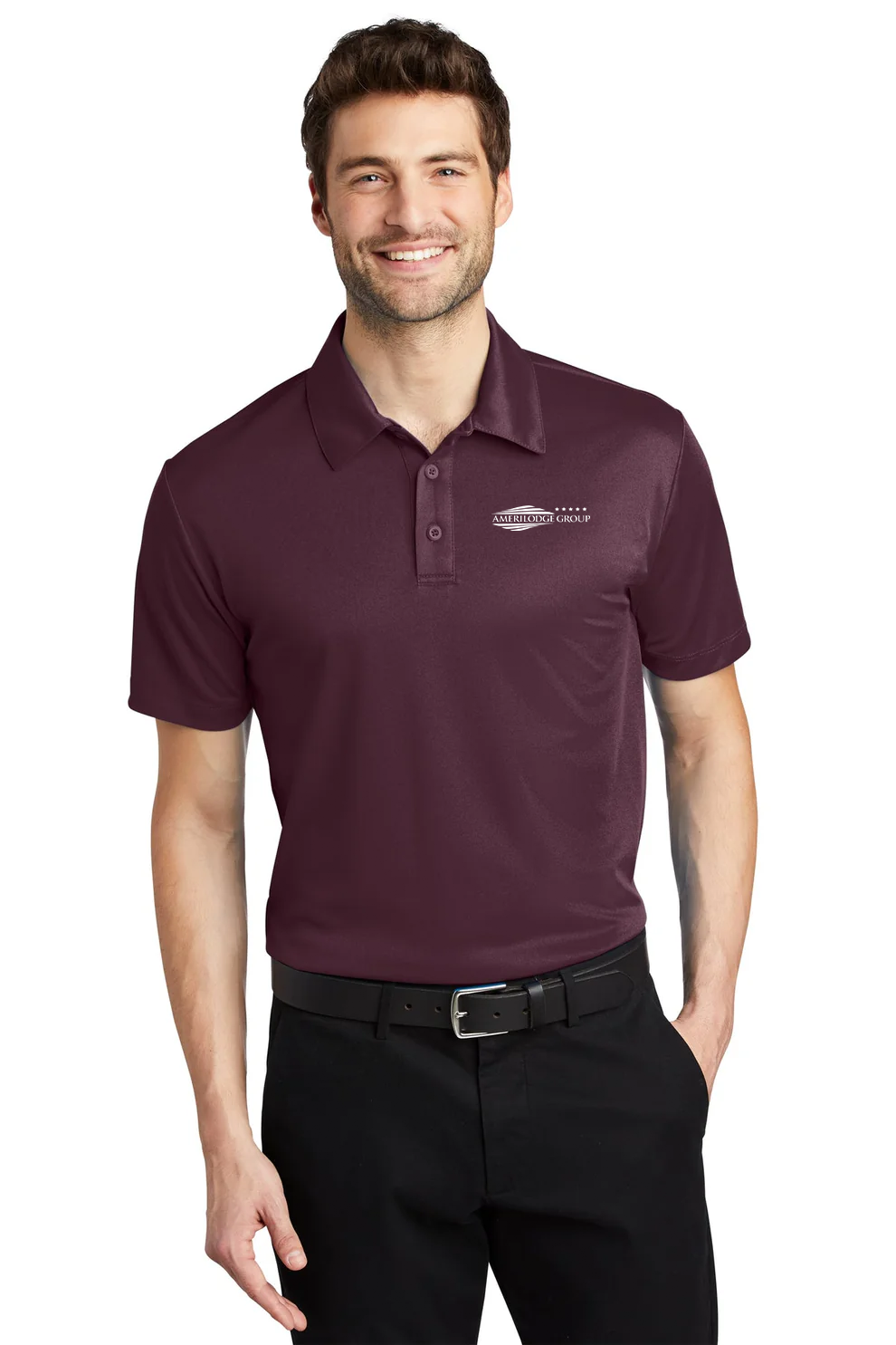 Port Authority Silk Touch Performance Polo, Maroon [AMERILODGE GROUP]