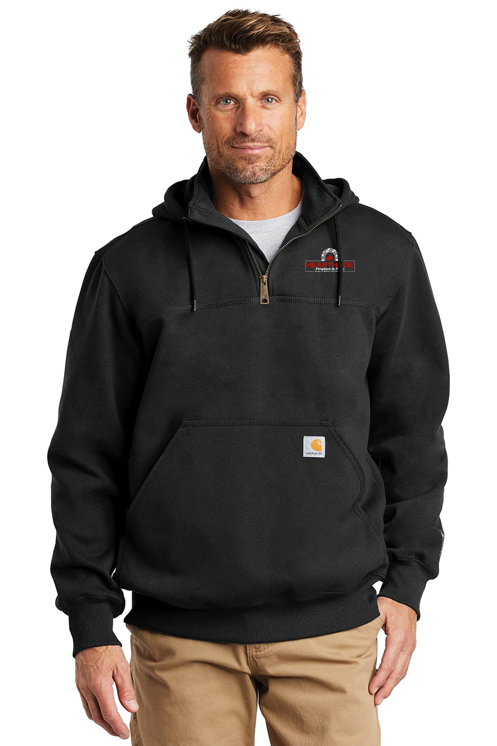 Carhartt Rain Defender Paxton Zip Sweatshirt, Black [Hearthside ]