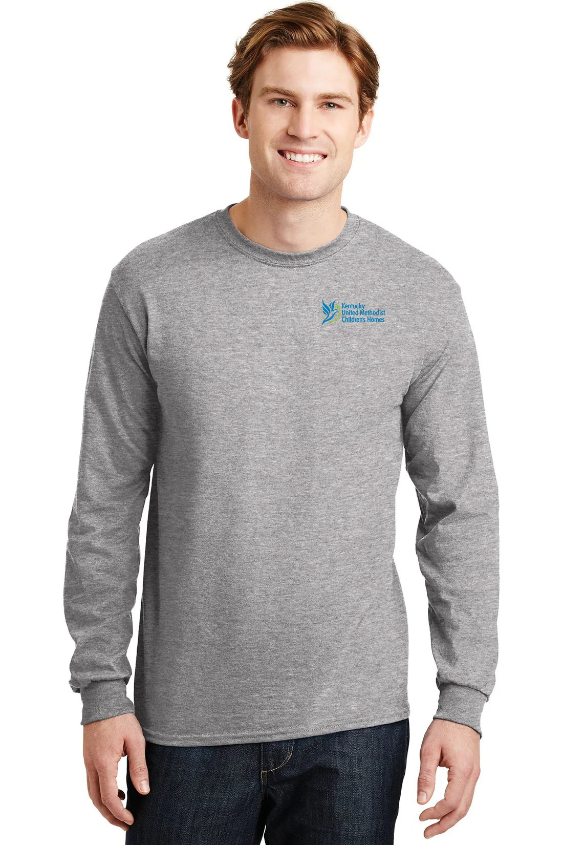 Gildan Dryblend Cotton Poly Long Sleeve T Shirt, Sport Grey [Kentucky United Methodist Children's Homes]