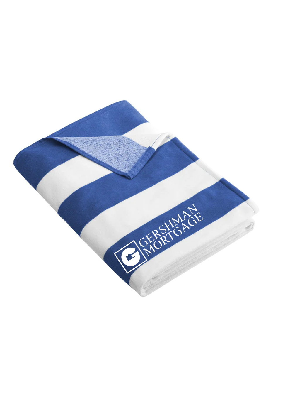 Port Authority Cabana Stripe Beach Towel, Royal [Gershman Mortgage]