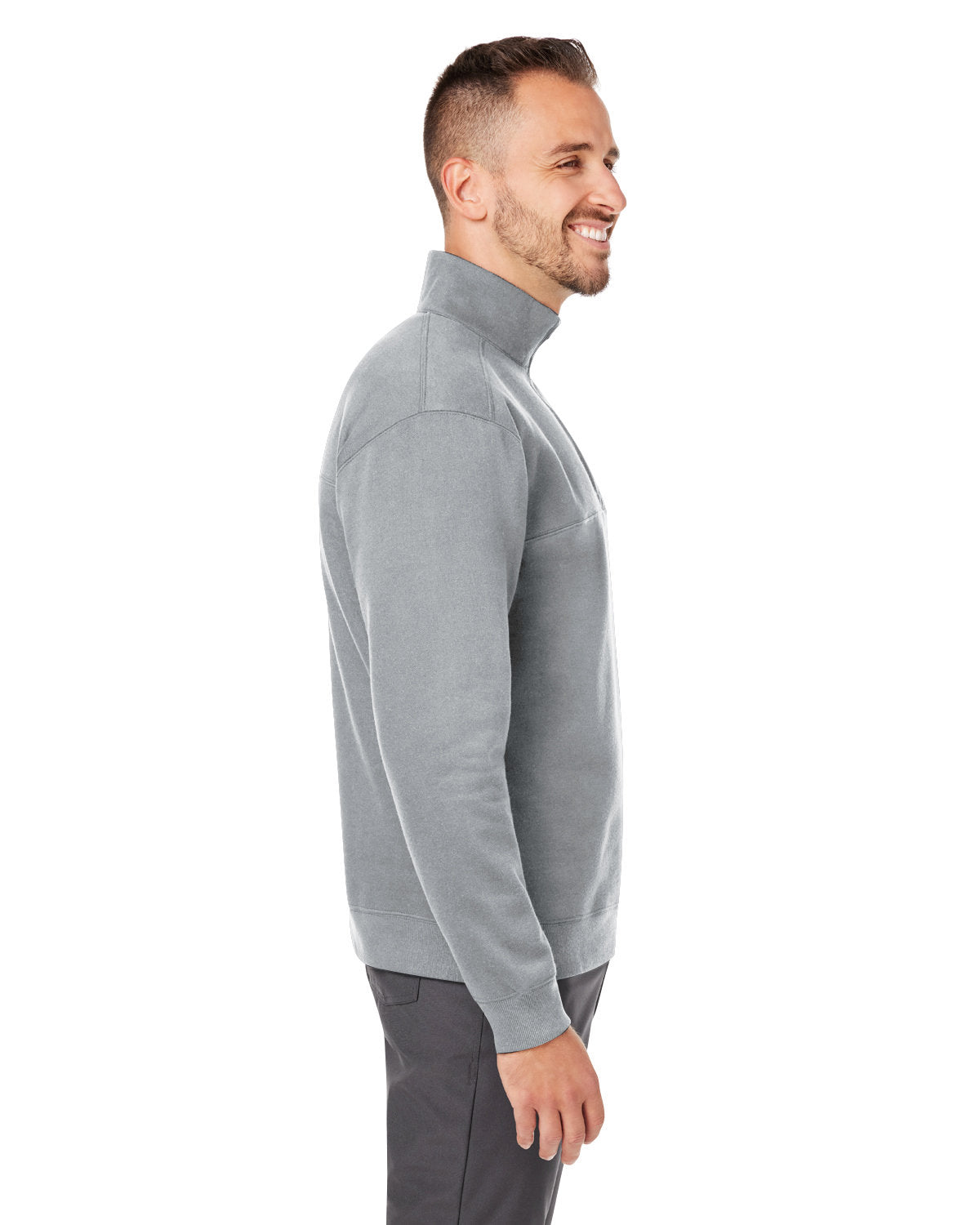 Custom Columbia Mens Hart Mountain Half-Zip Sweater, Charcoal Heather