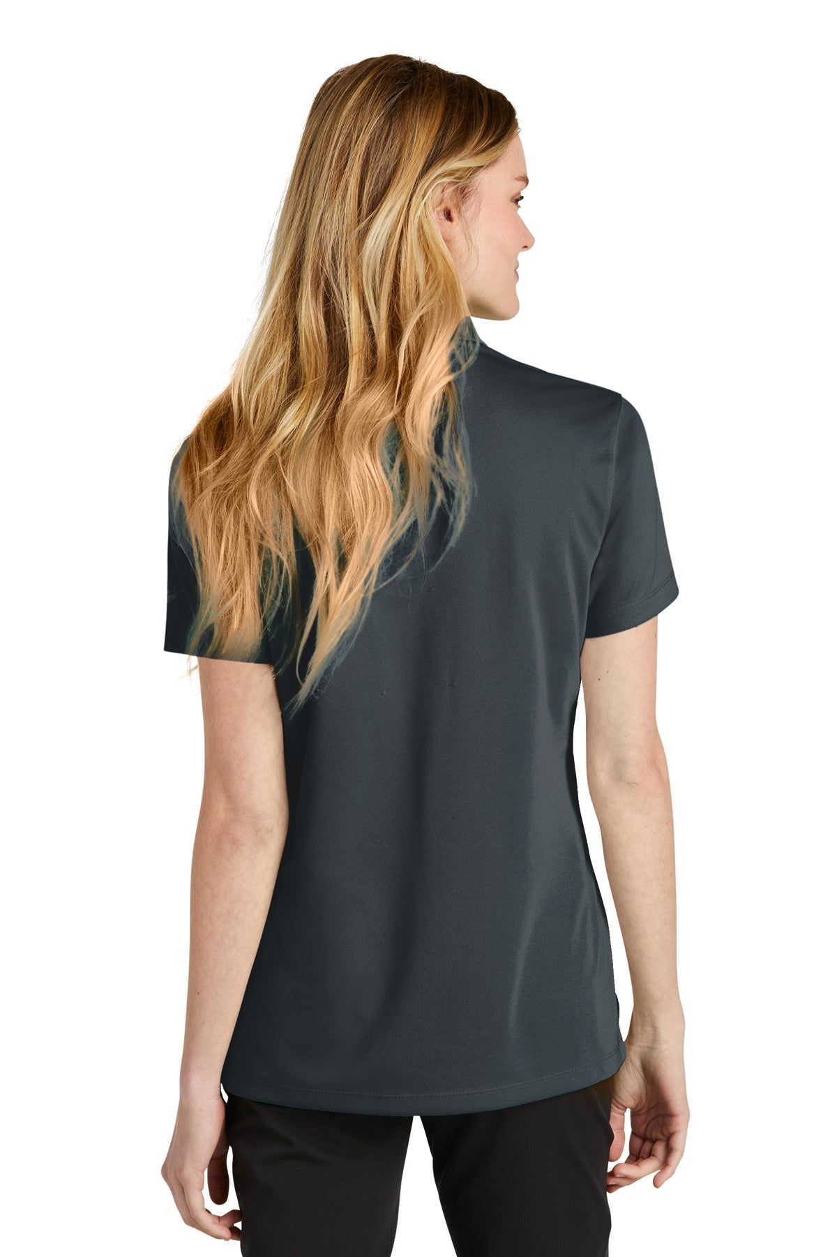 Nike Ladies Dri-FIT Micro Pique Customized Polos, Anthracite [NCT]