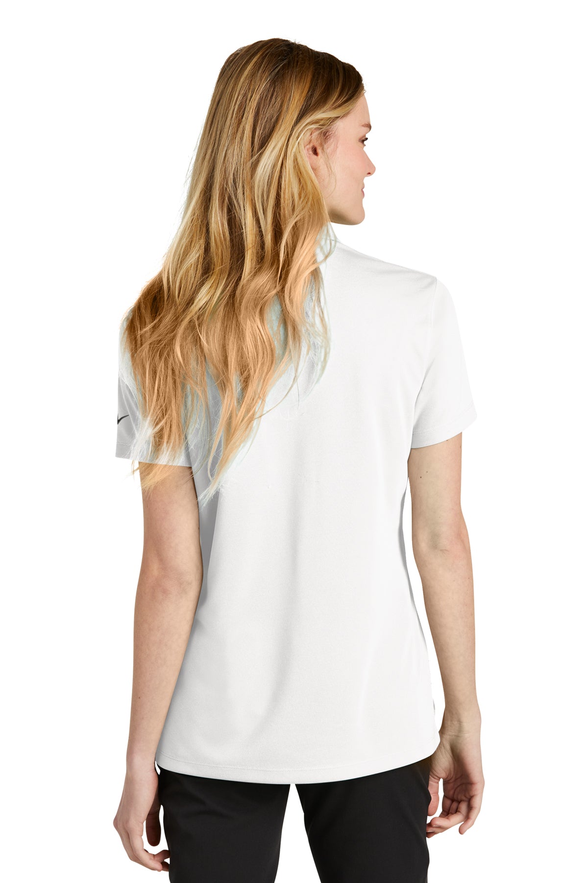 Nike Ladies Dri-FIT Micro Pique Customized Polos, White [Elevated Lending]