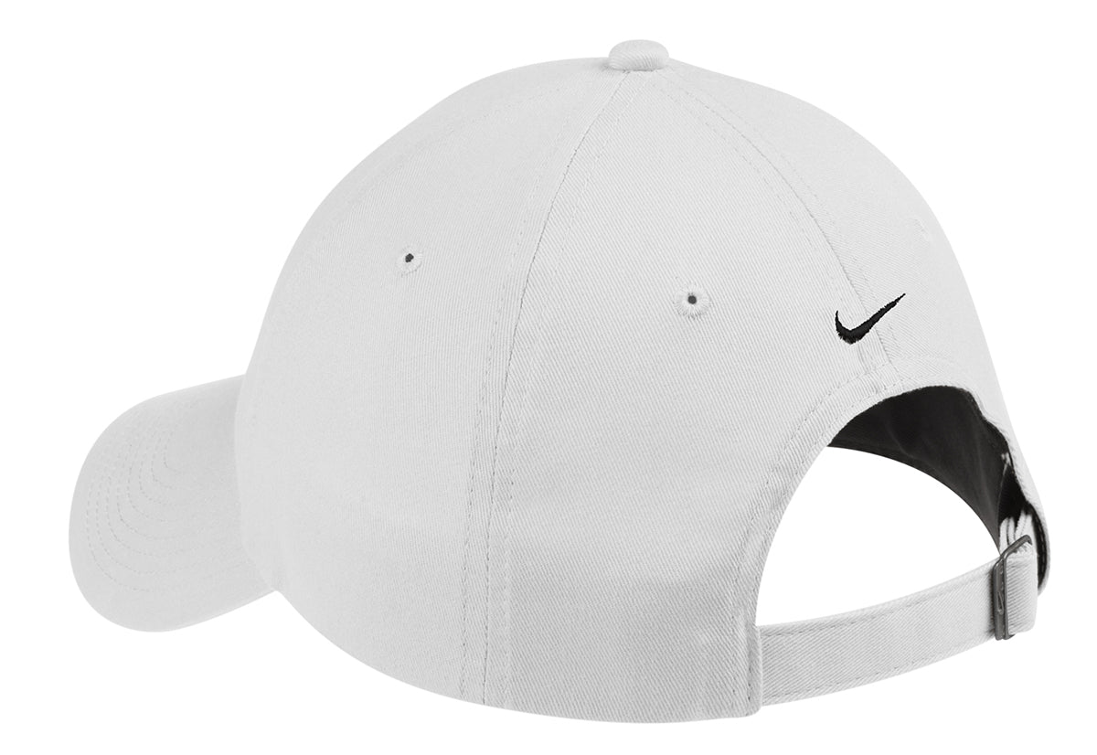 Nike Unstructured Twill Custom Caps, True White [Control Risks]
