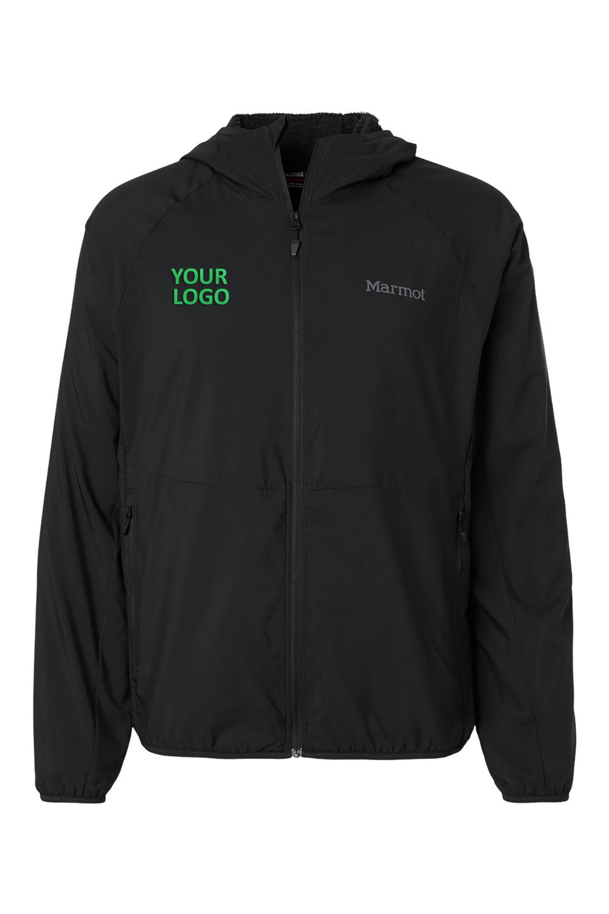 Marmot Aerothermal Custom Soft Shell Hooded Jackets, Black
