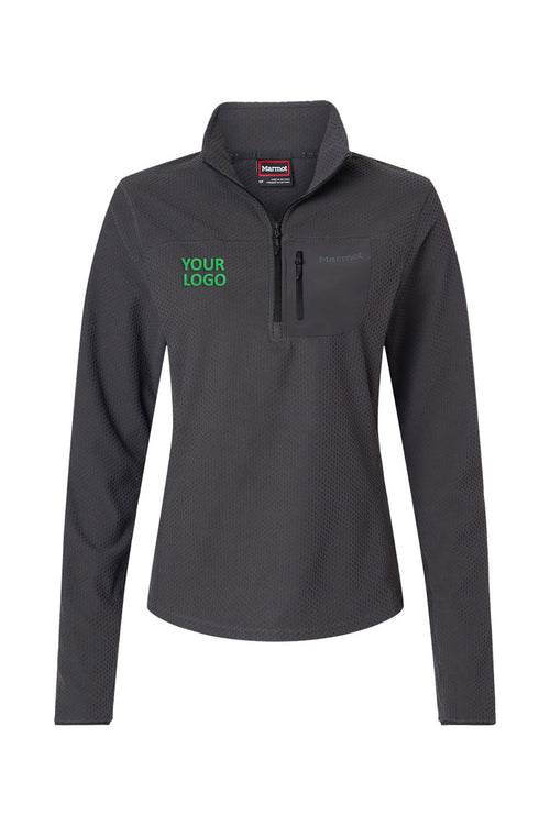 Marmot Air Custom Fleece Quarter-Zips Pullover, Black