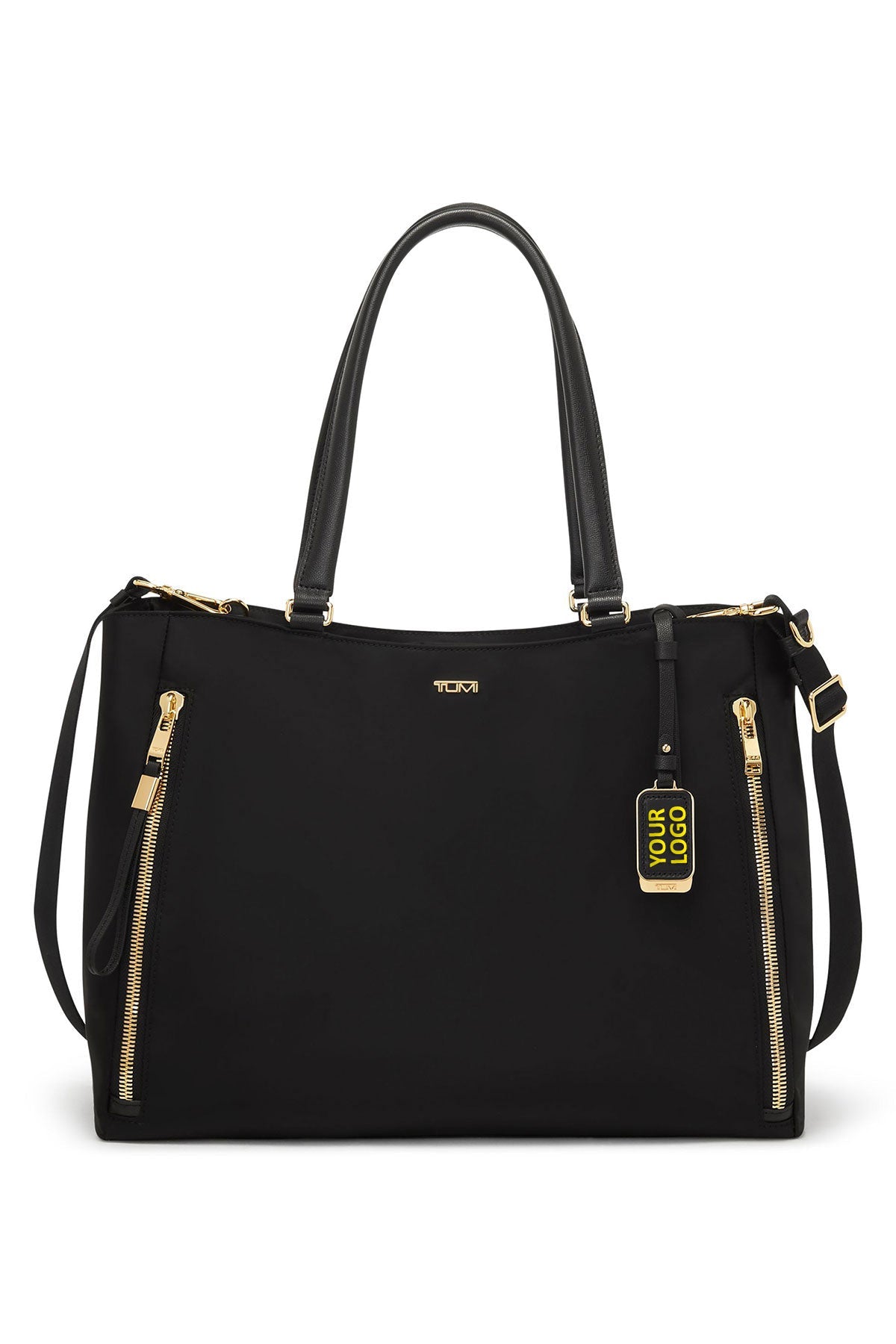 Tumi Valetta Large Custom Tote, Black/Gold