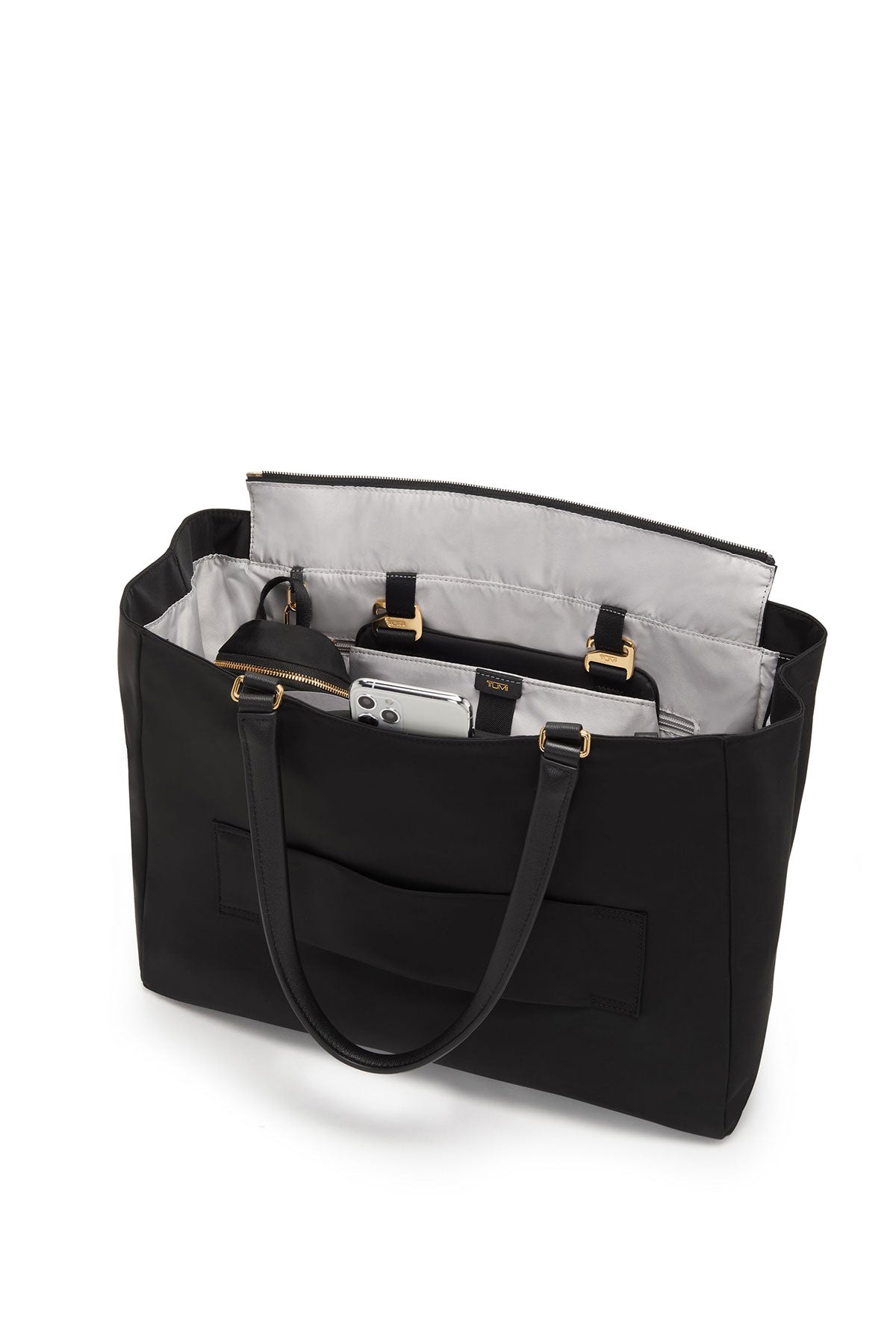 Tumi Valetta Large Custom Tote, Black/Gold