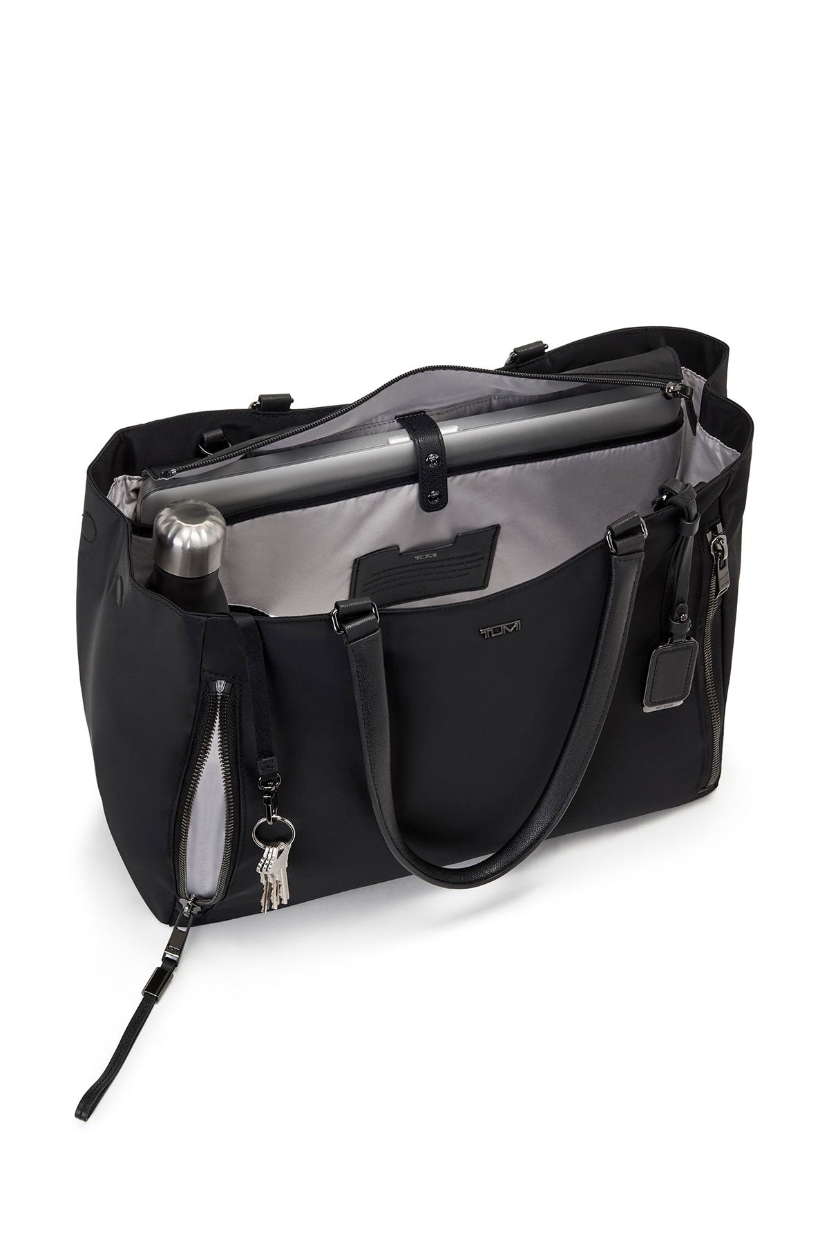 Tumi Valetta Large Custom Tote, Black/Gunmetal