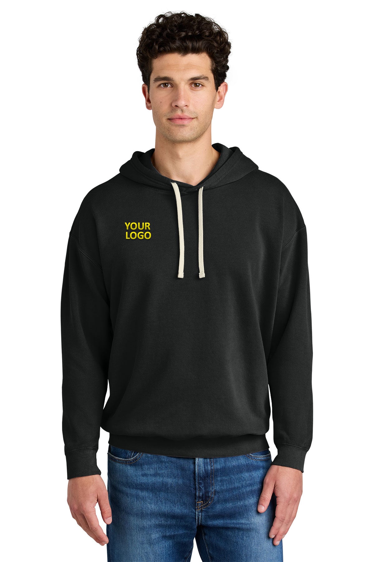 Comfort Colors Lightweight Custom Hooded Sweatshirts, Black