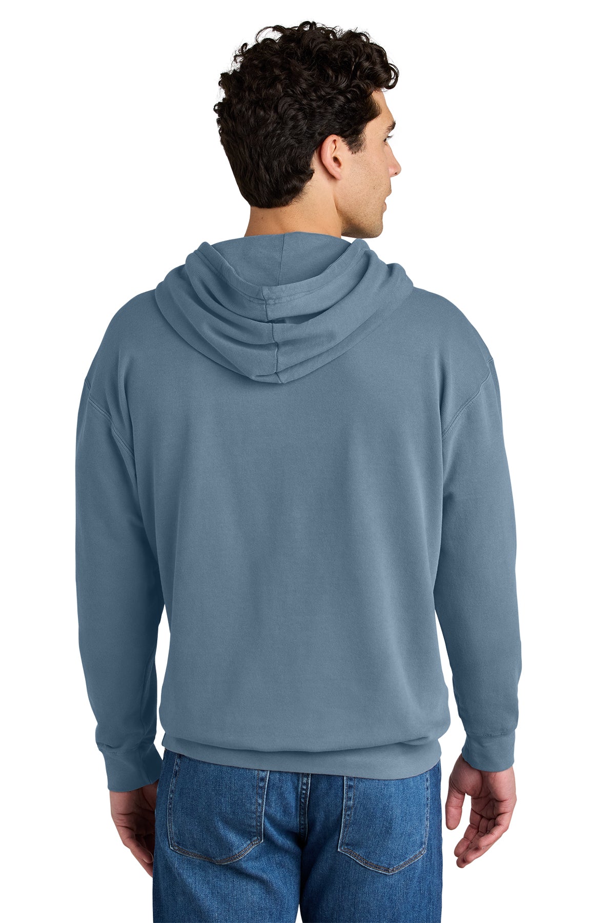 Comfort Colors Lightweight Custom Hooded Sweatshirts, Blue Jean