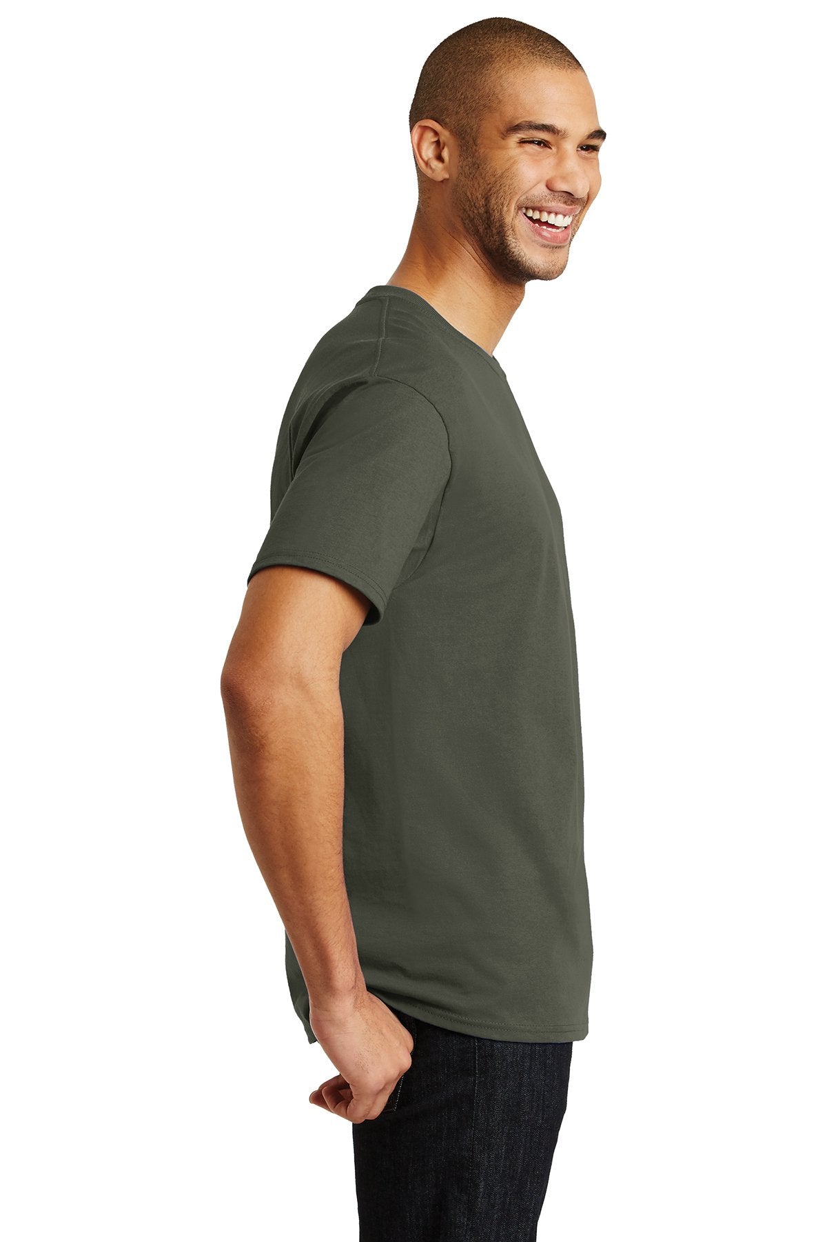 Hanes Tagless Cotton T Shirt 5250 Fatigue Green [Eastside Vocational Services, Inc.]