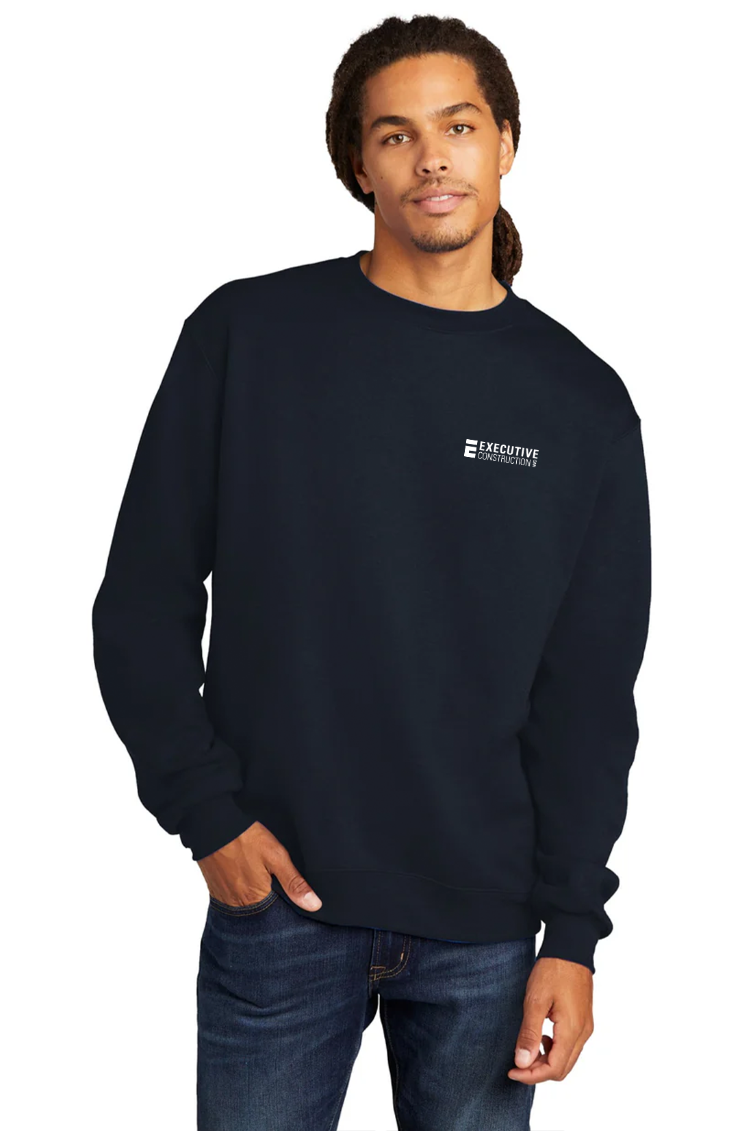 Champion Eco Fleece Crewneck Sweatshirt, Navy [Executive Construction]