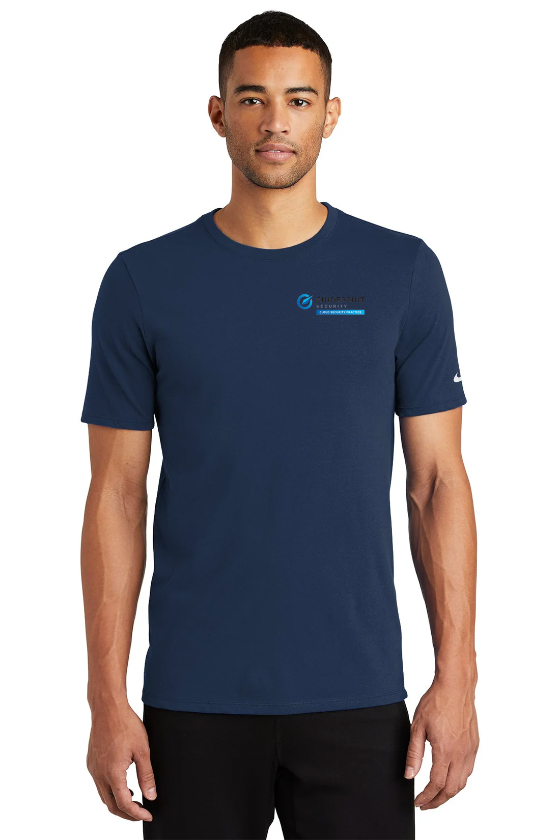 Nike DriFIT Cotton Poly Tee, College Navy [GuidePoint Security Cloud Security]