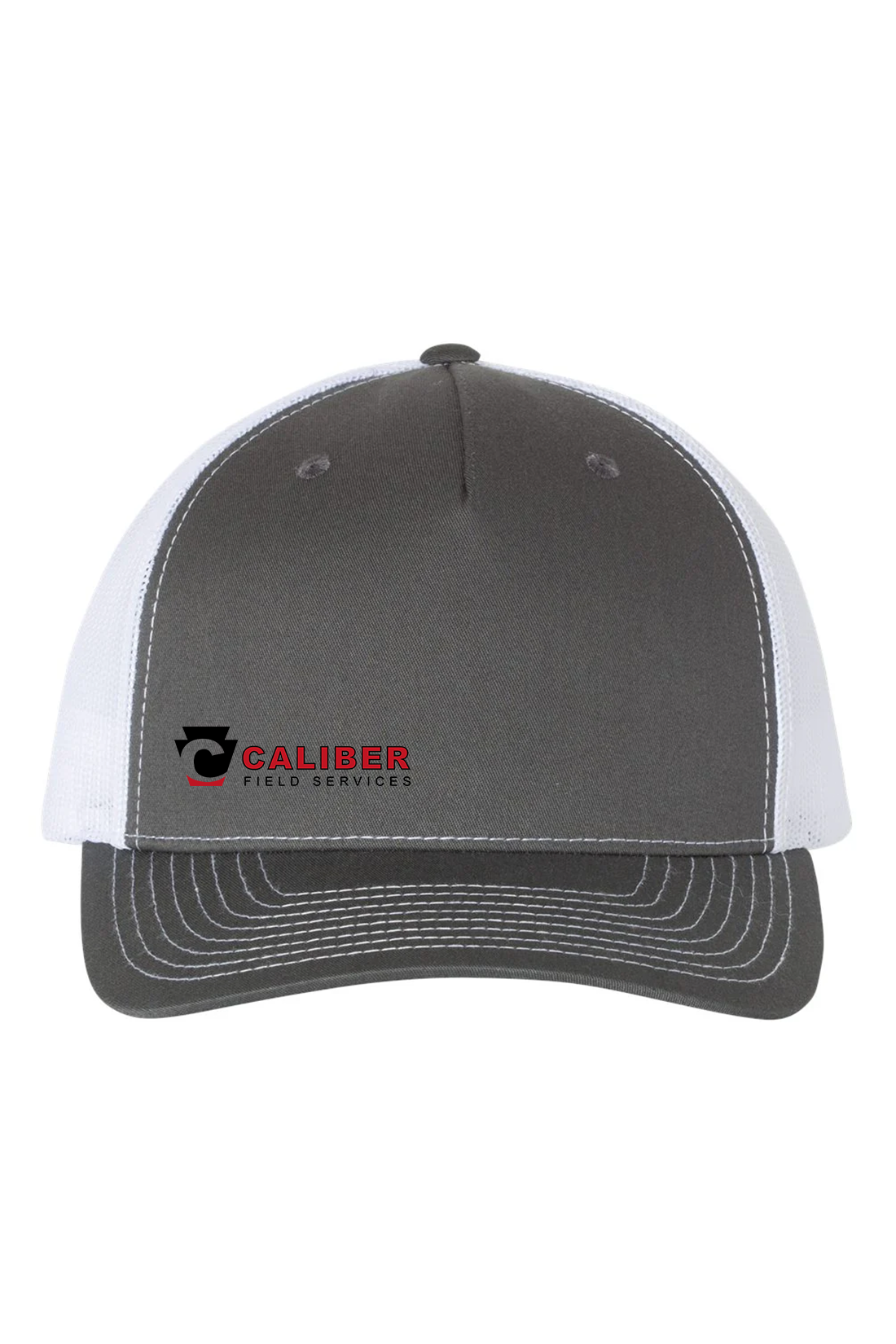 Richardson Five-Panel Trucker Cap, Charcoal / White [Caliber Field Services, Inc.]