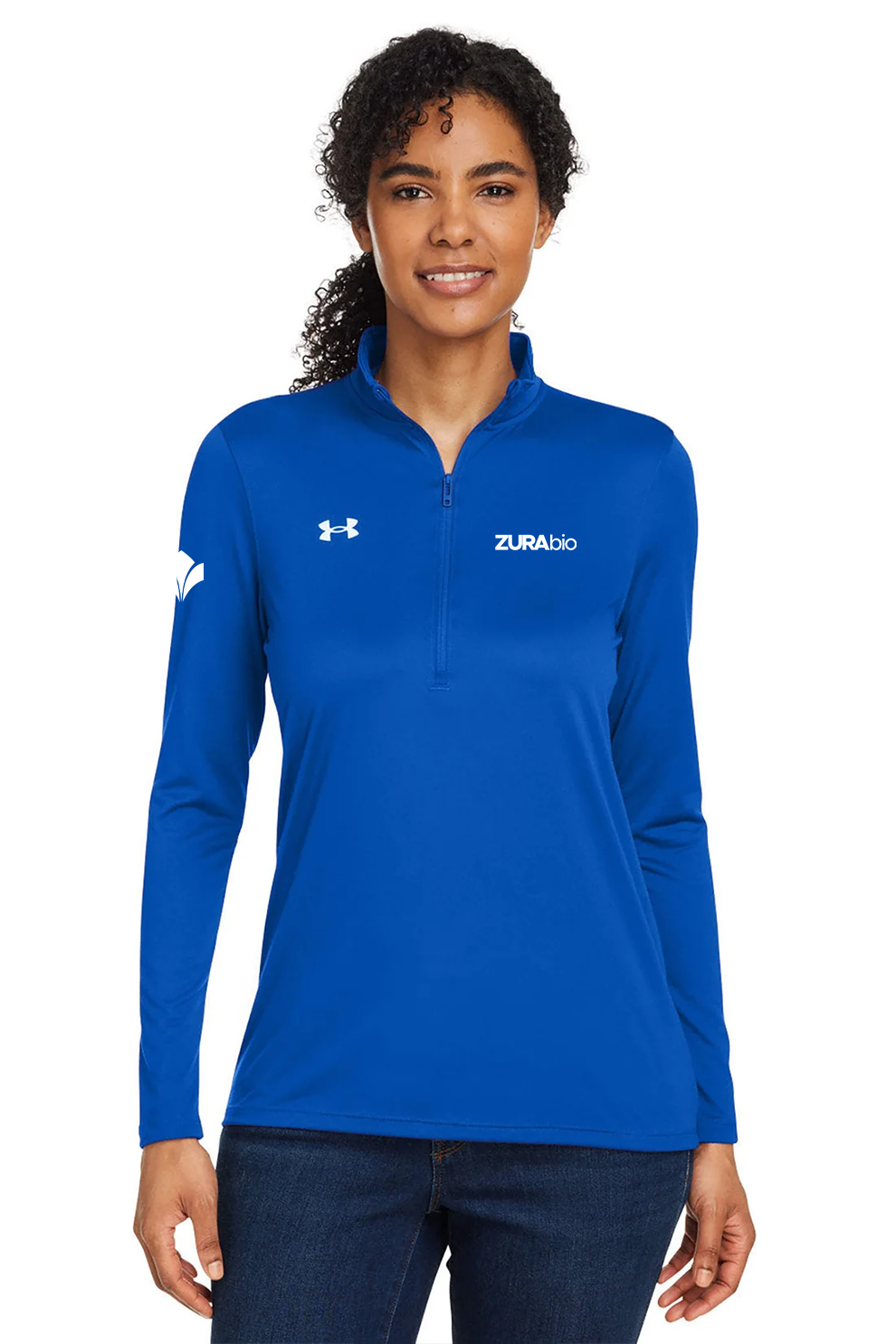 Under Armour Ladies Tech Half-Zip, Royal [Zura Bio]