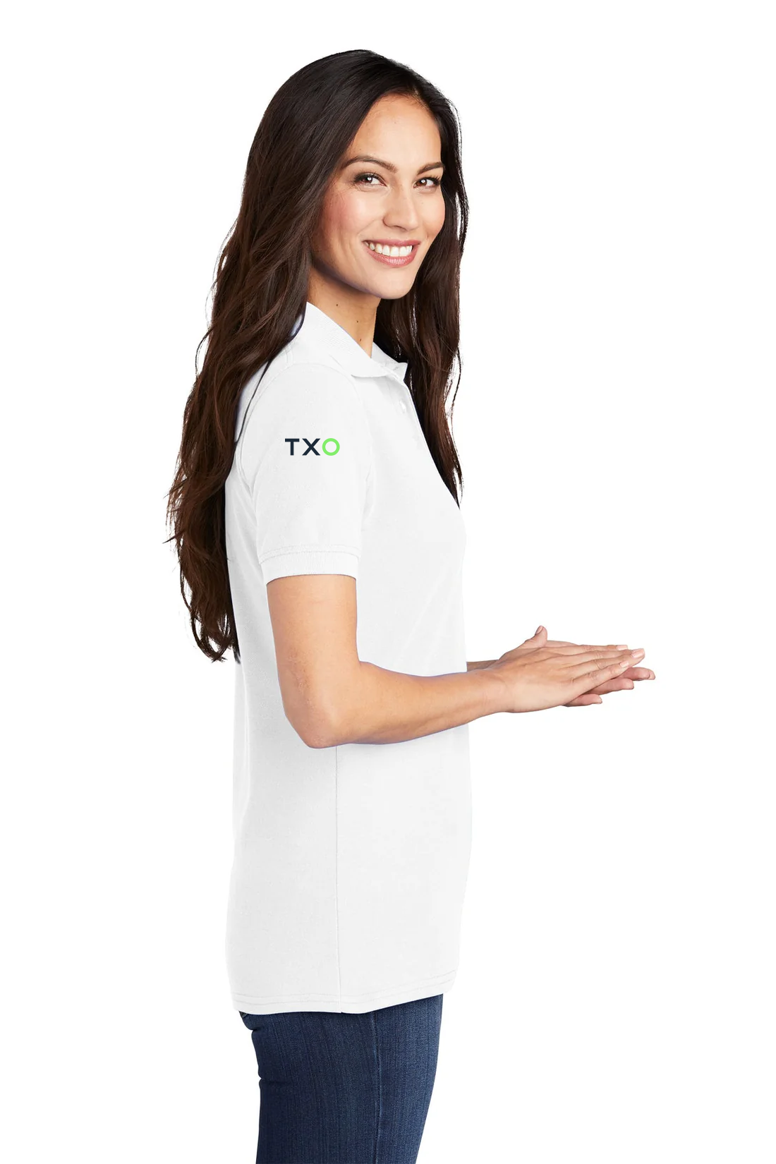 Port & Company Ladies Pique Polo, White [TXO]