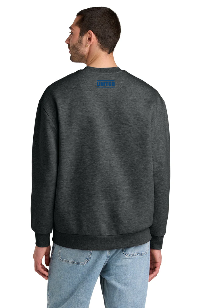 District V.I.T. Heavyweight Fleece Crew, Heathered Charcoal [United Rolls]