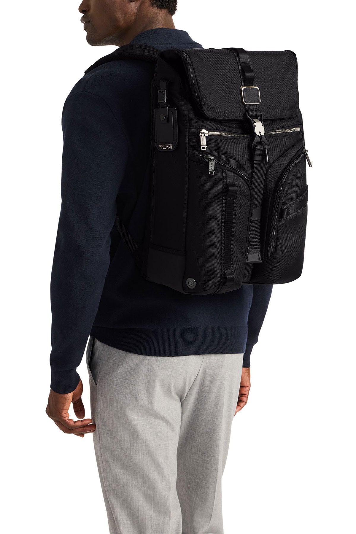 Tumi Surveillance Flap Custom Backpack, Black