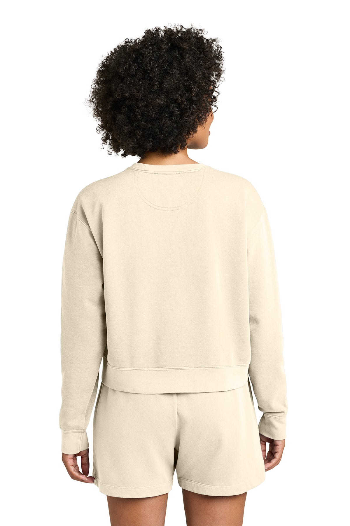 Comfort Colors Womens Custom Mid-Length Crewneck Sweatshirts, Ivory