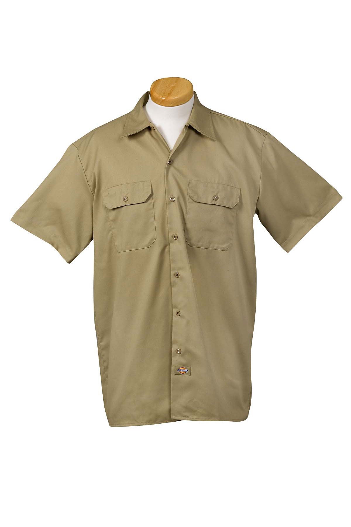 Dickies Short-Sleeve Work Shirt in Khaki