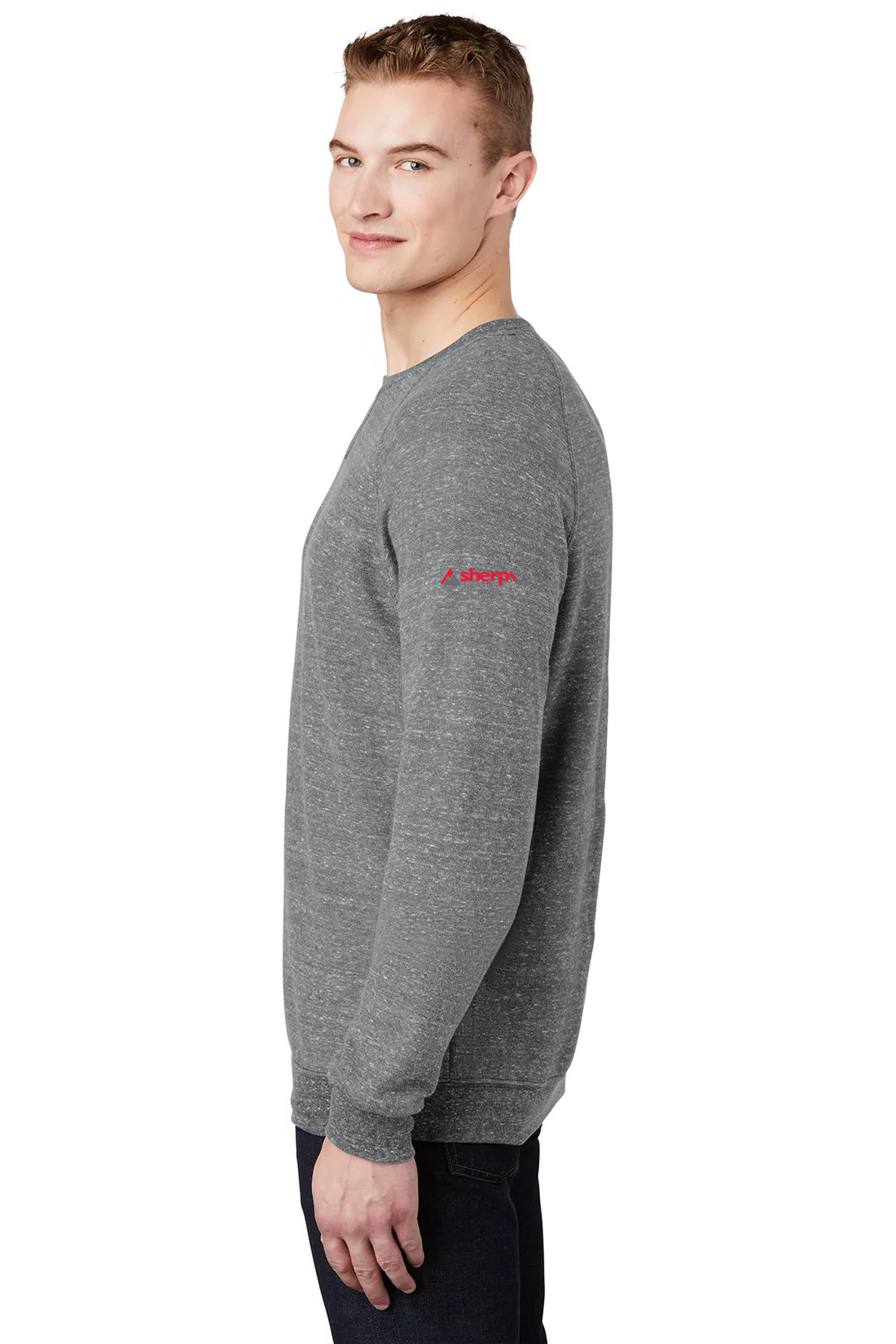 Jerzees Snow Heather French Terry Raglan Crew, Charcoal [Sherpa LLC]