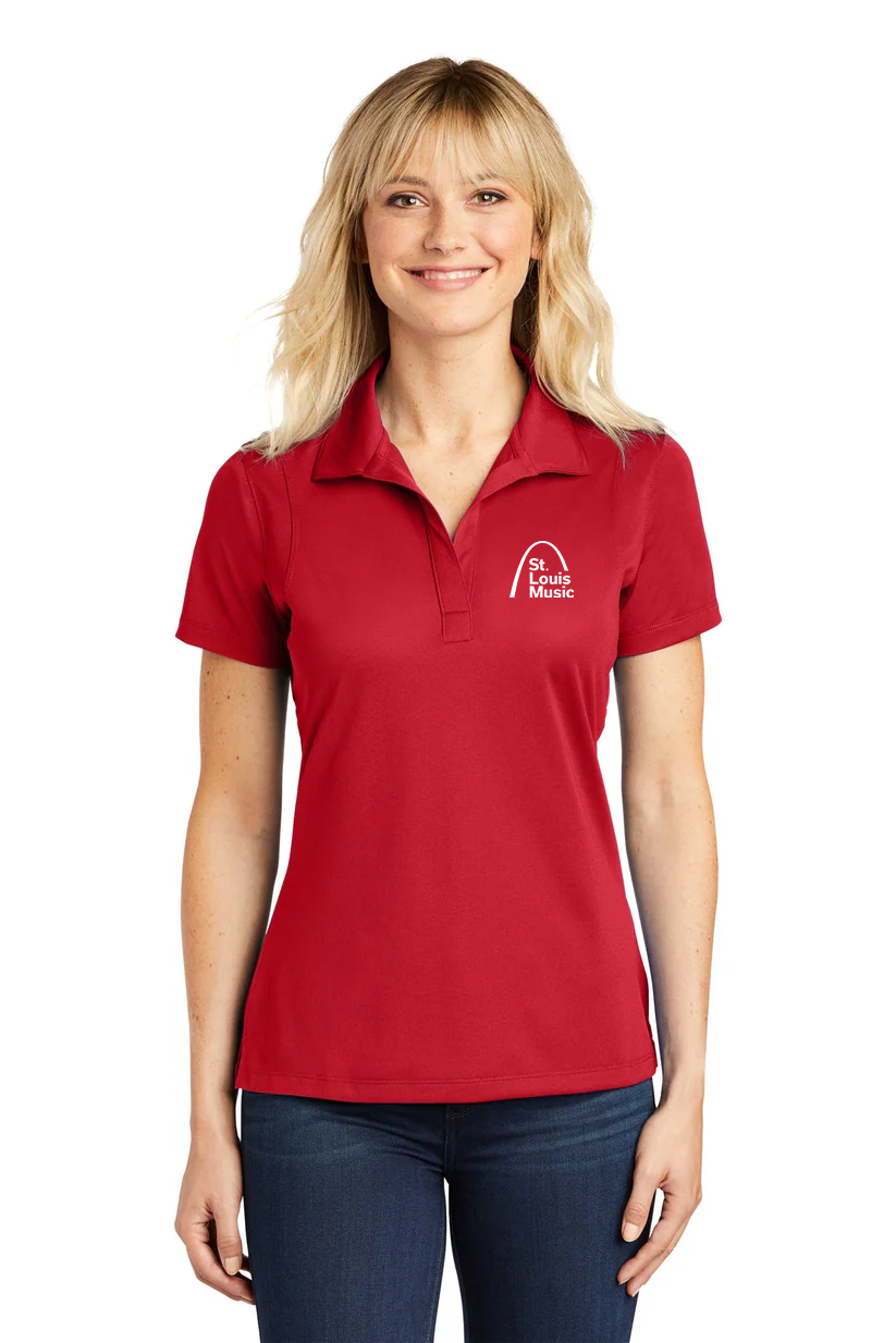Sport-Tek Ladies Micropique Sport-Wick Polo, True Red [St Louis Music]