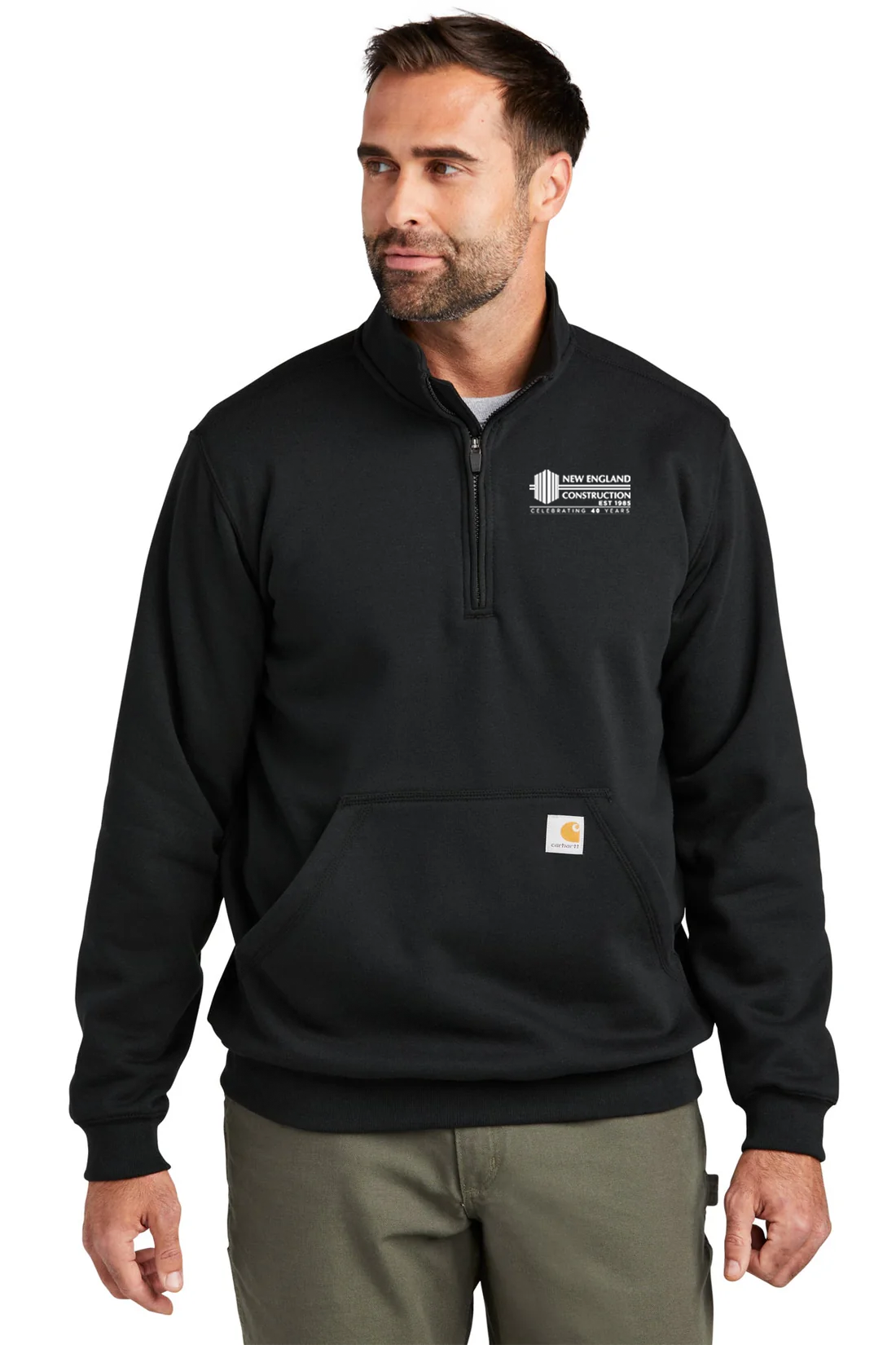 Carhartt Mock Neck Sweatshirt, Black [New England Construction]