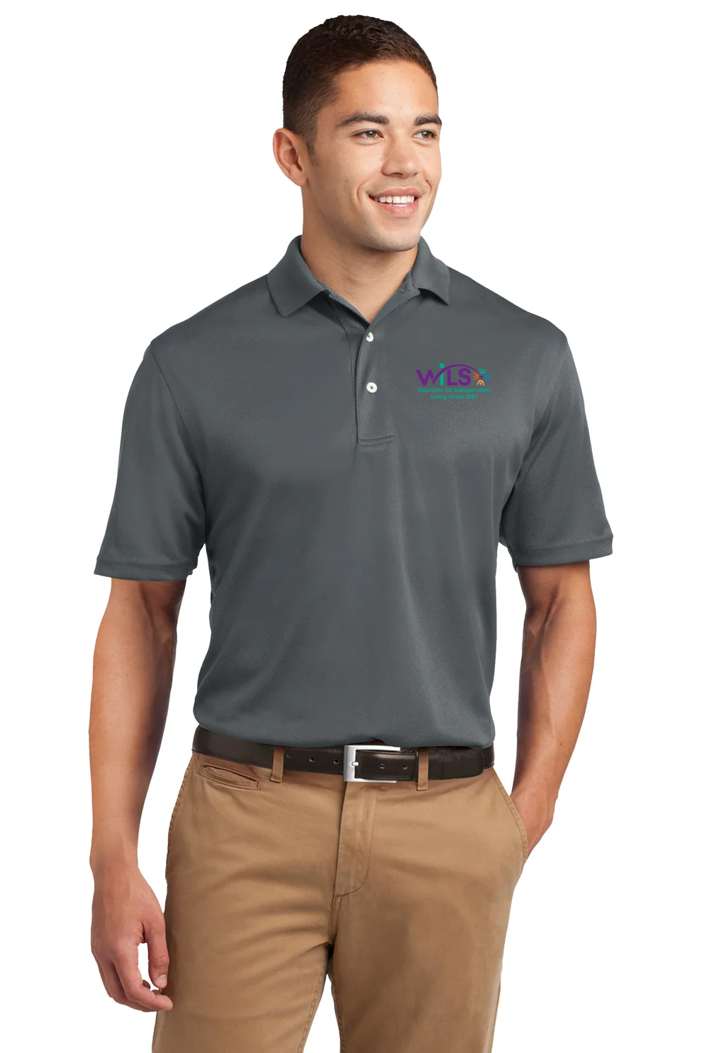 Sport-Tek Tall Dri-Mesh Polo, Steel [WILS]