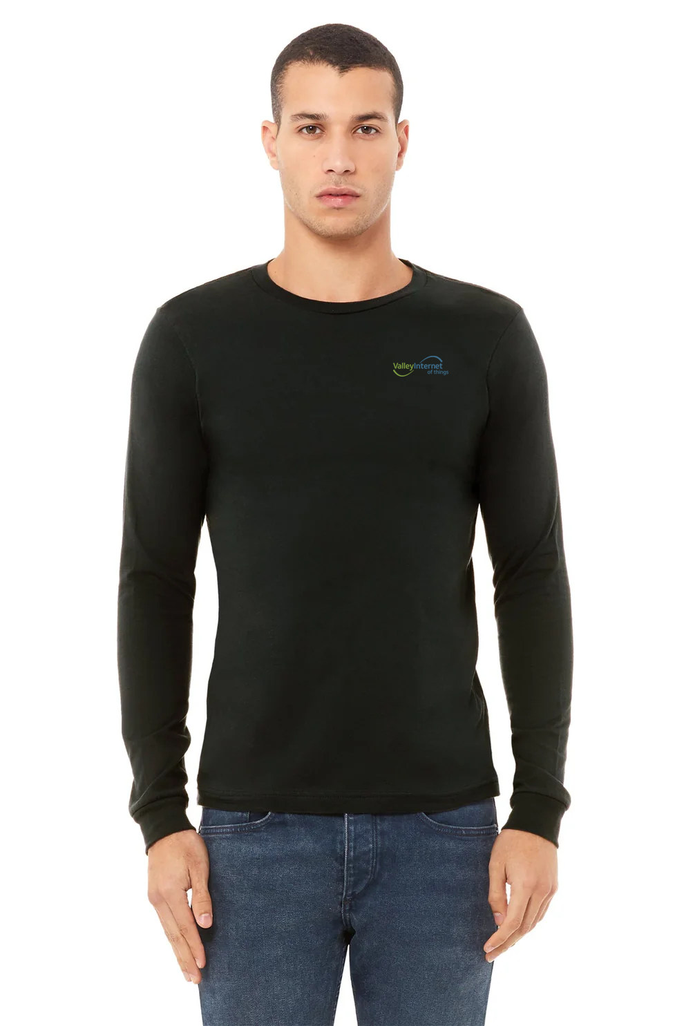 Bella Canvas Unisex Jersey Long Sleeve T-Shirt, Black [Valley Internet]
