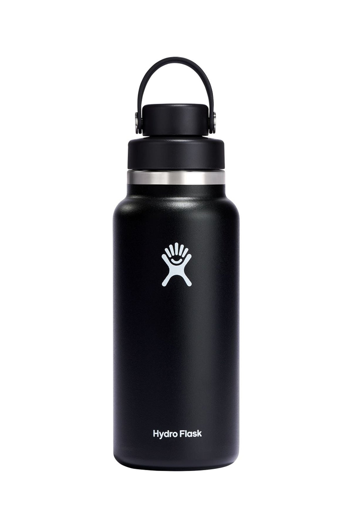 Hydro Flask Wide Mouth 32oz Custom Bottles with Flex Chug Cap, Black