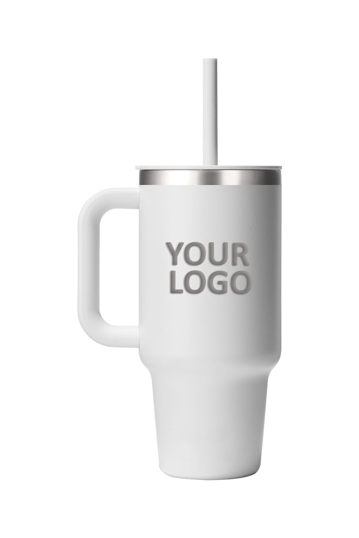 Hydro Flask All Around Travel 32oz Custom Tumblers with Straw, White