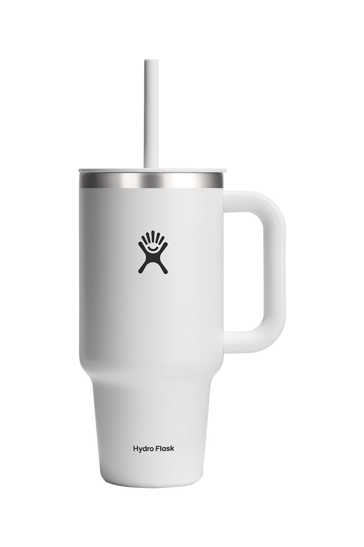 Hydro Flask All Around Travel 32oz Custom Tumblers with Straw, White