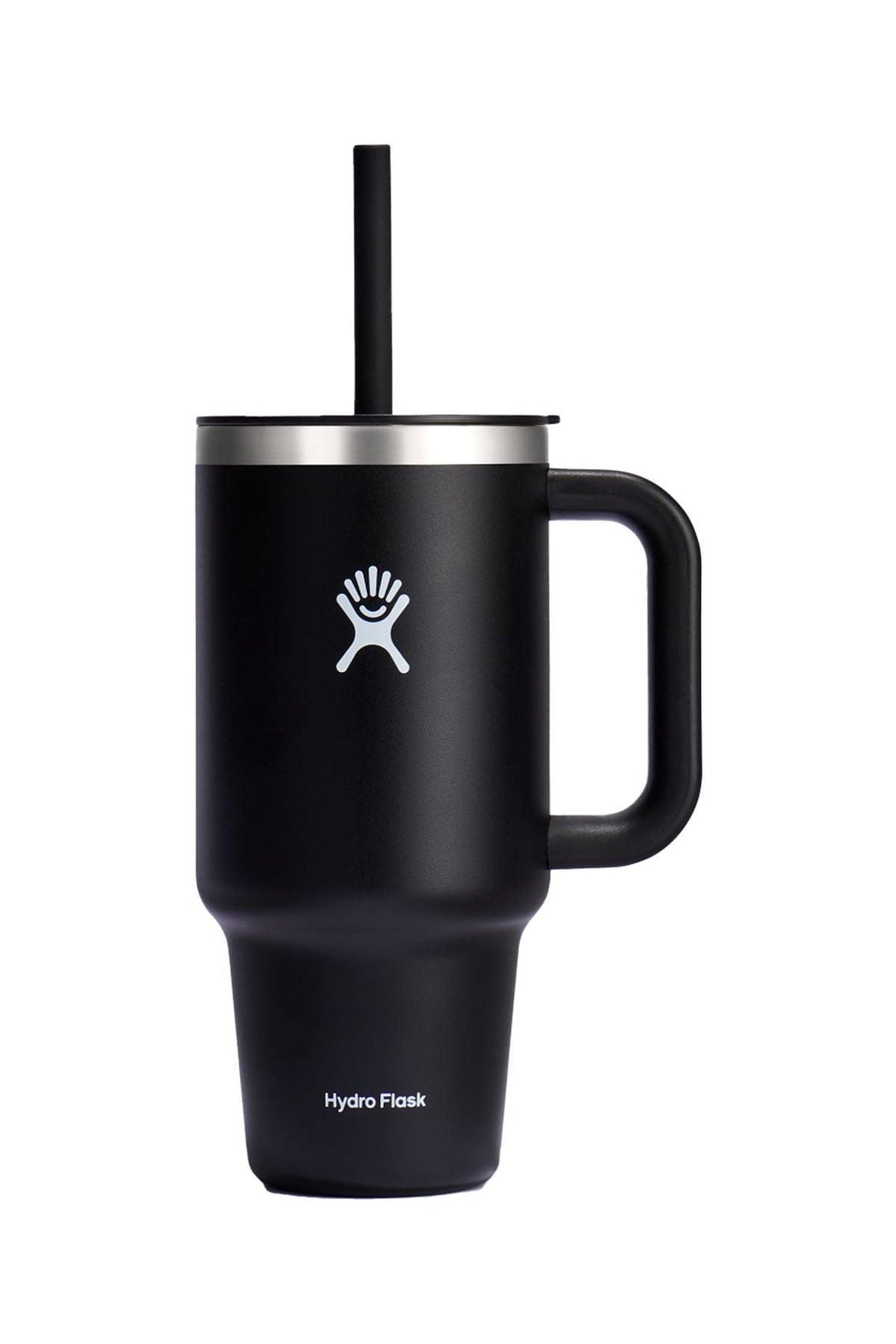Hydro Flask All Around Travel 32oz Custom Tumblers with Straw, Black