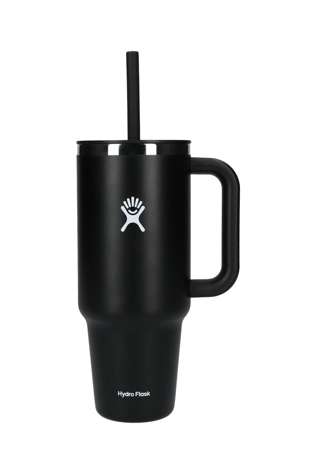 Hydro Flask All Around Travel 40oz Custom Tumblers with Straw, Black