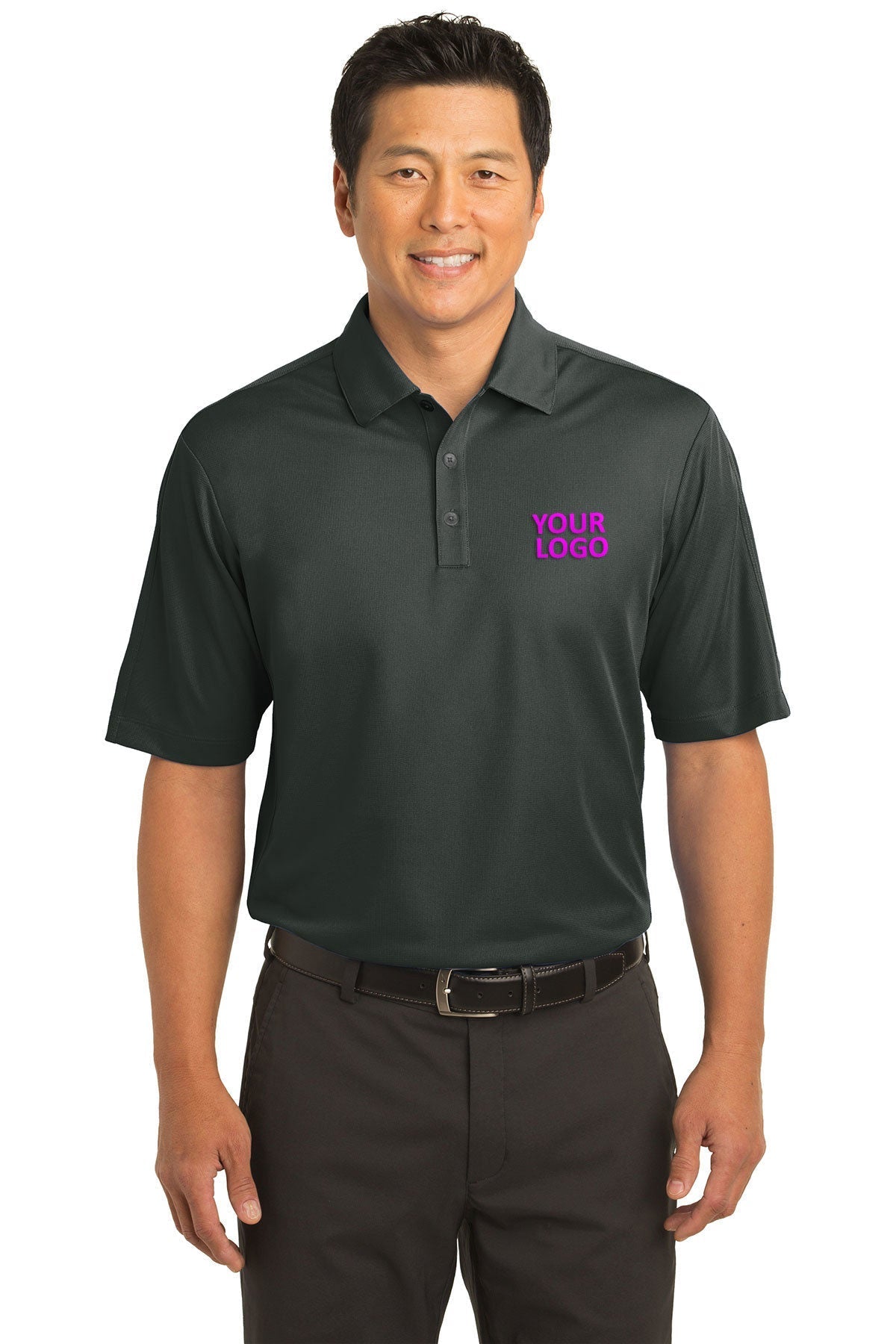 Nike Tech Sport Dri-FIT Customized Polos, Anthracite [Orange by Fooda]