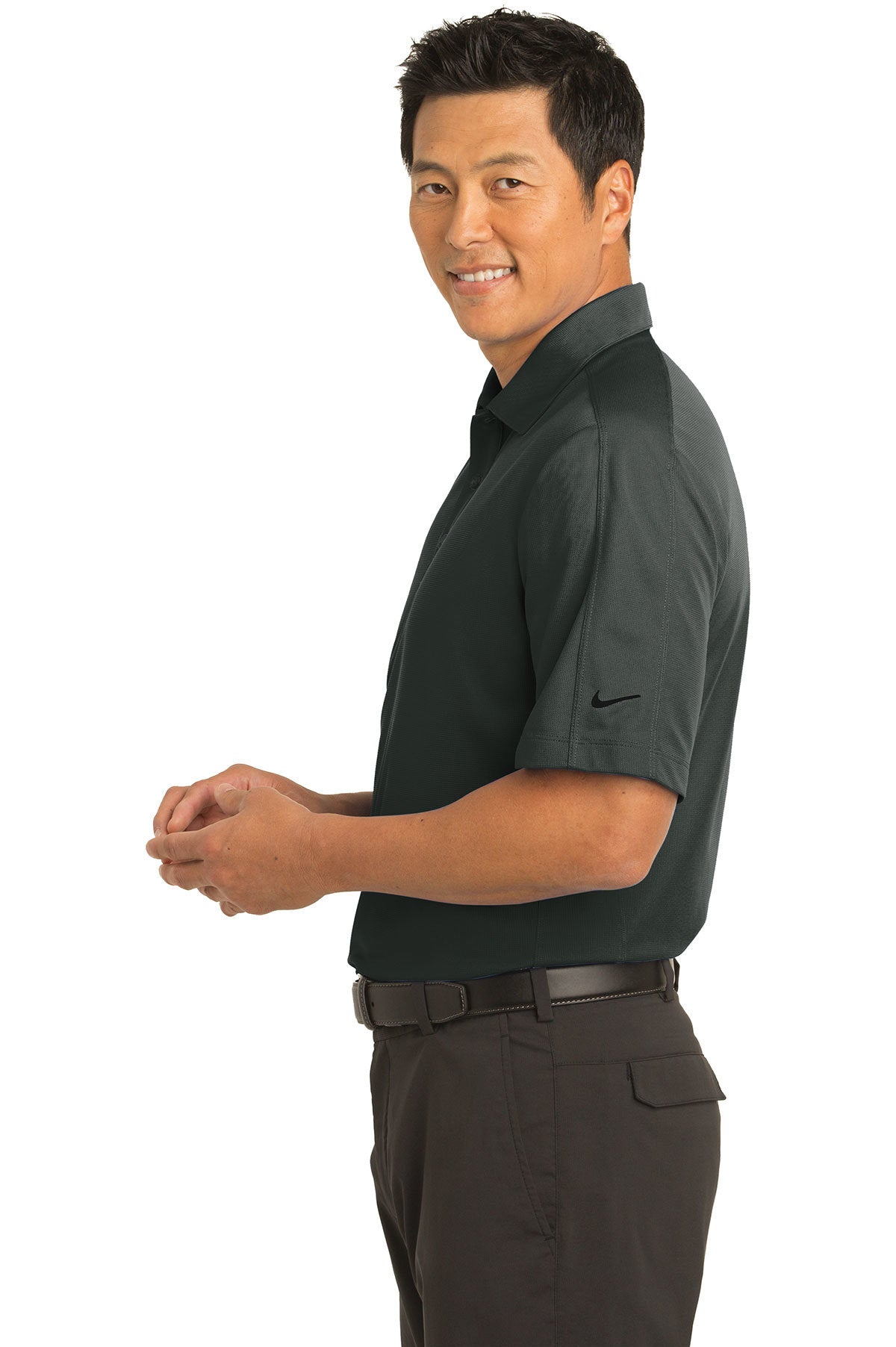 Nike Tech Sport Dri-FIT Customized Polos, Anthracite [Orange by Fooda]