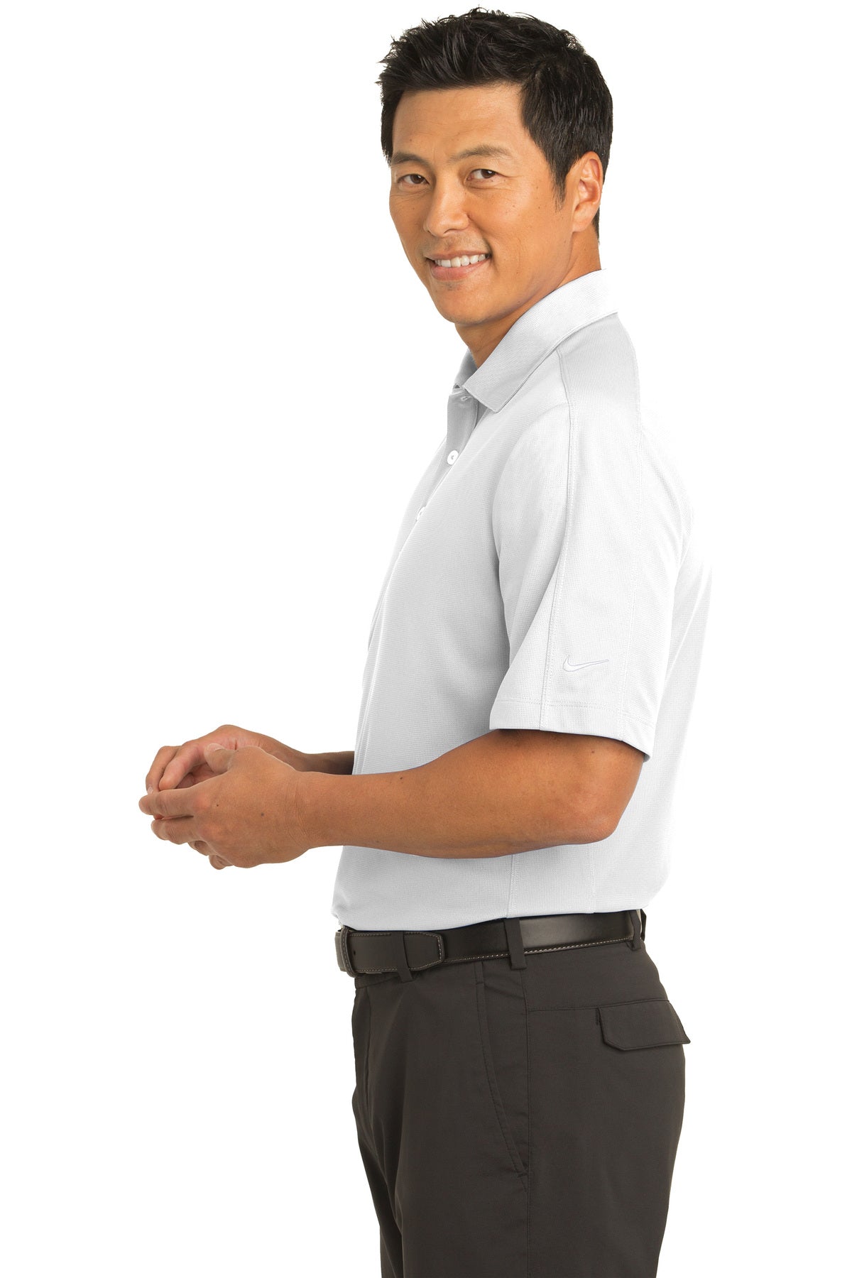 Nike Tech Sport Dri-FIT Customized Polos, White [Black Diamond Realty]