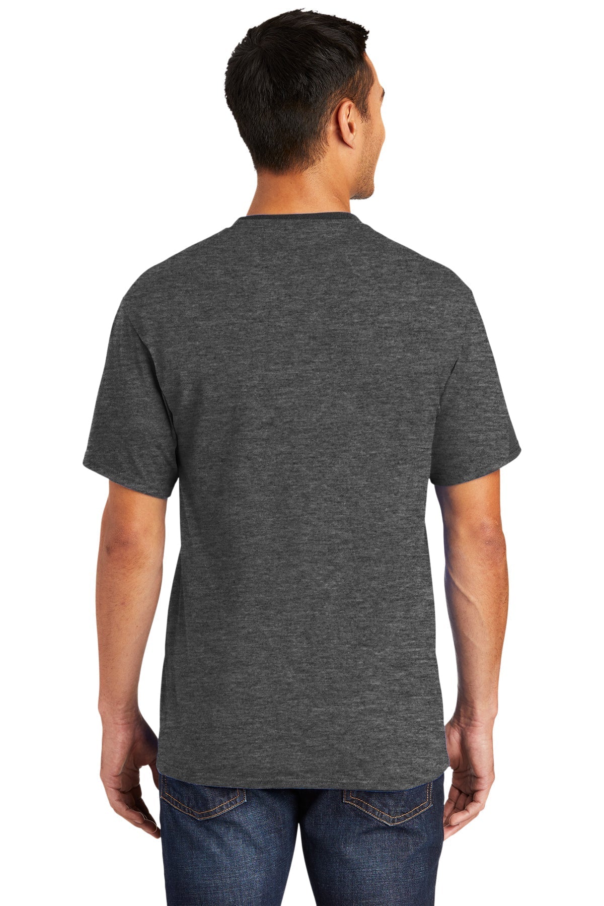 Port & Company Core Blend Branded Tee's, Dark Heather Grey [CDCSA]