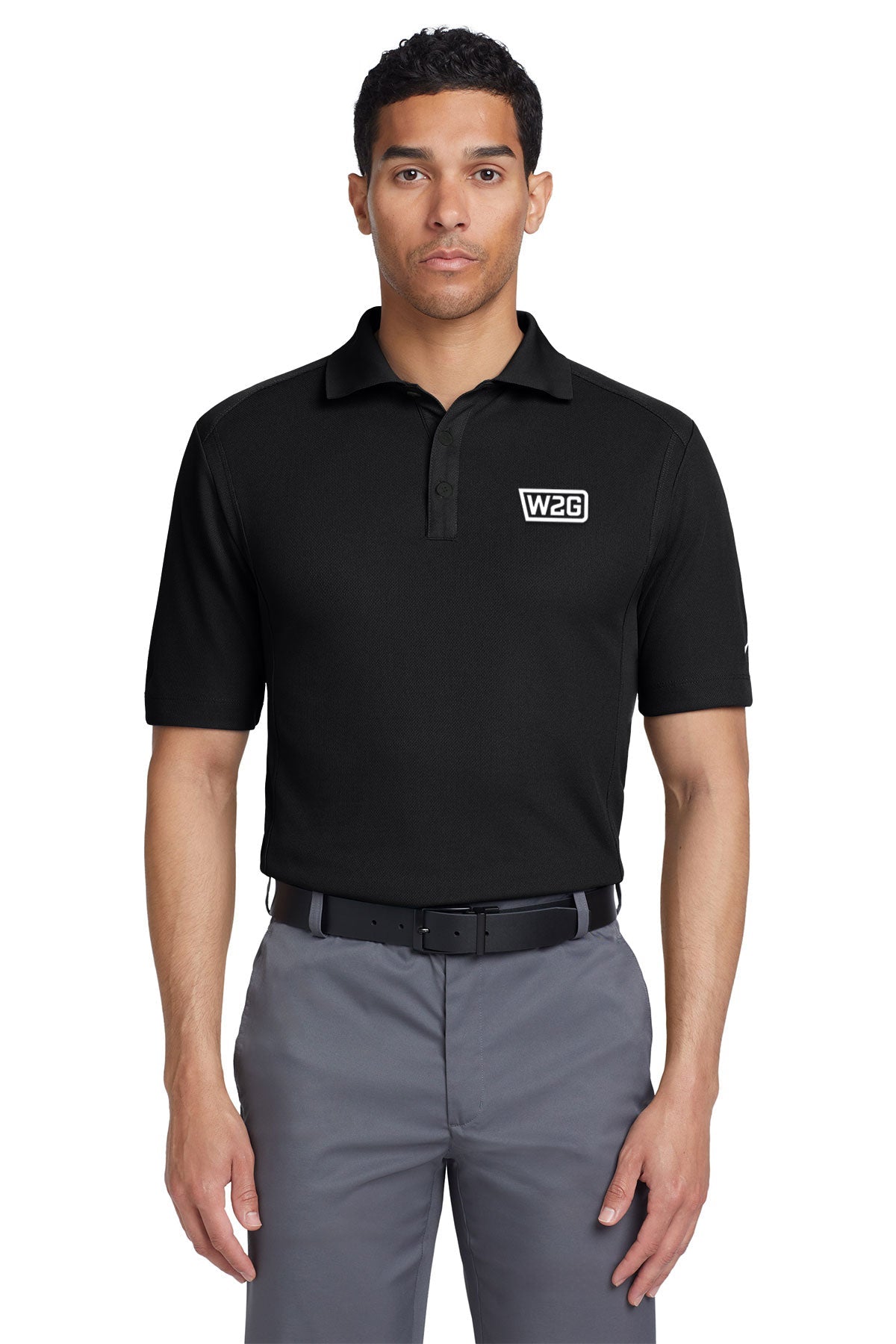Nike Dri-FIT Classic Custom Polos, Black [Ware2Go]