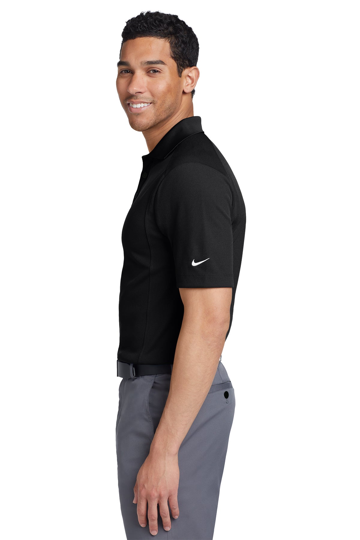 Nike Dri-FIT Classic Custom Polos, Black [Ware2Go]