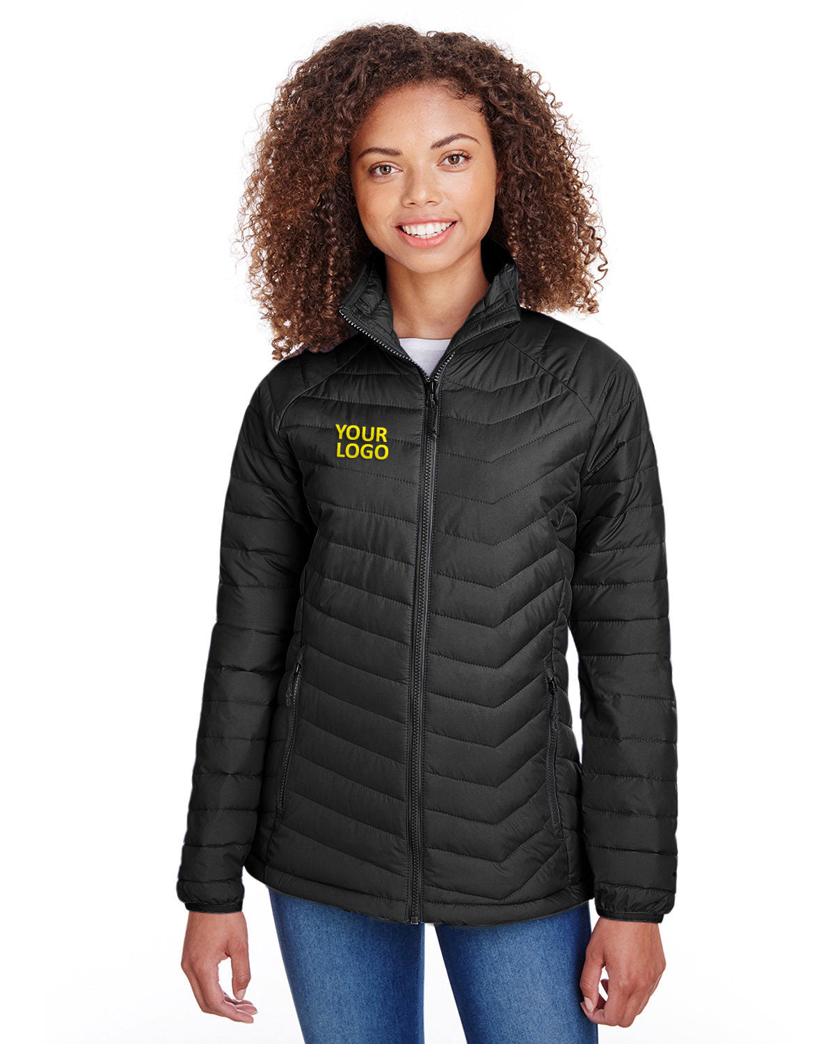 Columbia Black 1699061 company jackets with logo