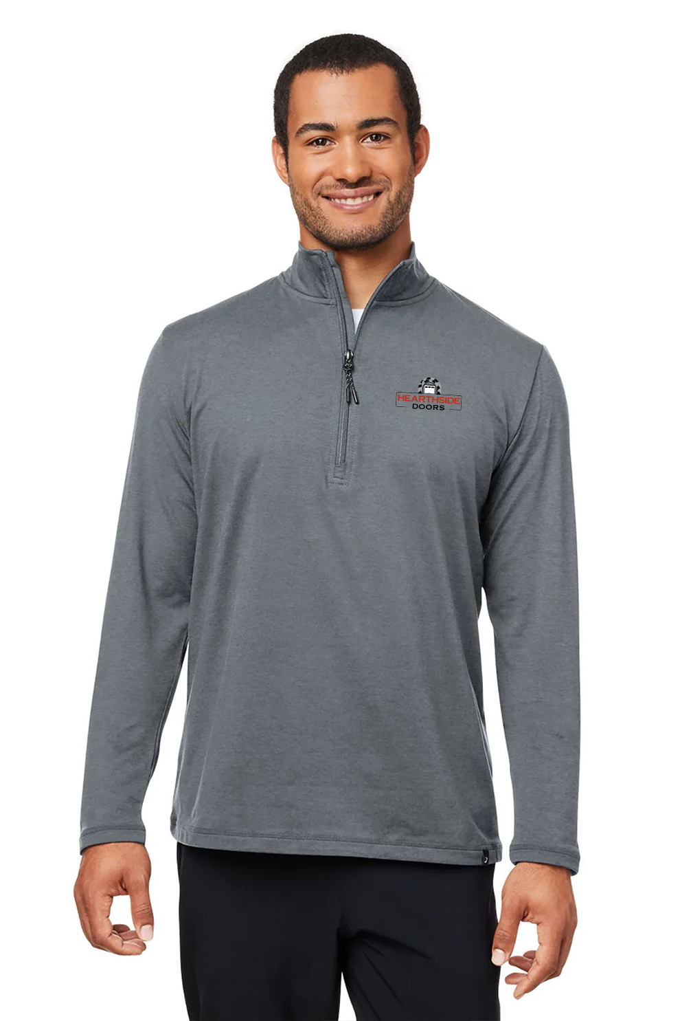Glyder Men's Marbled Jersey Fairway Quarter-Zip, Carbon Marble [Hearthside ]