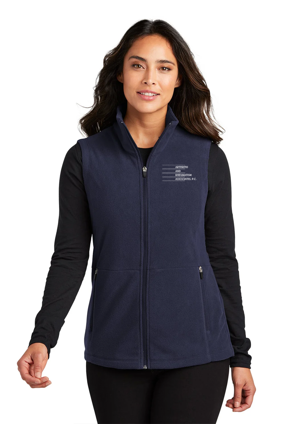 Port Authority Womens Accord Microfleece Vest, Navy [Arthritis & Rheumatism Associates PC]