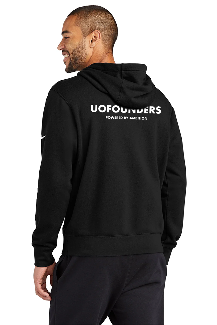 Nike Club Swoosh Hoodie, Black [Oregon Founders Club]